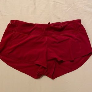 Lululemon Speed Up Low Rise Lined Shorts Dark Red